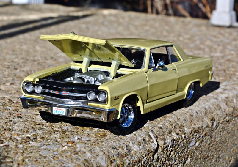 Yellow Model Car — Dramatic, Afternoon