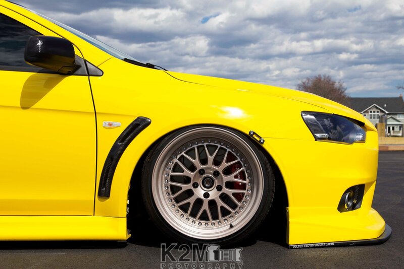 Yellow Modified Car — Dramatic, Afternoon, Photograph, Car Wheel