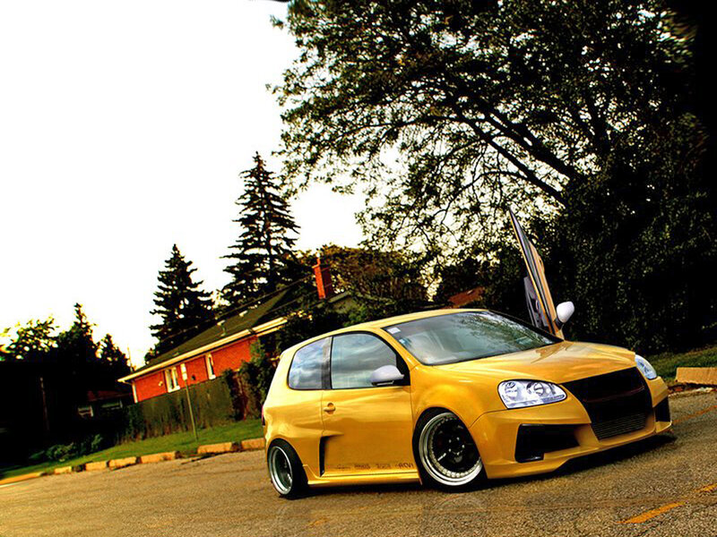 Yellow Modified Car — Dramatic, Afternoon