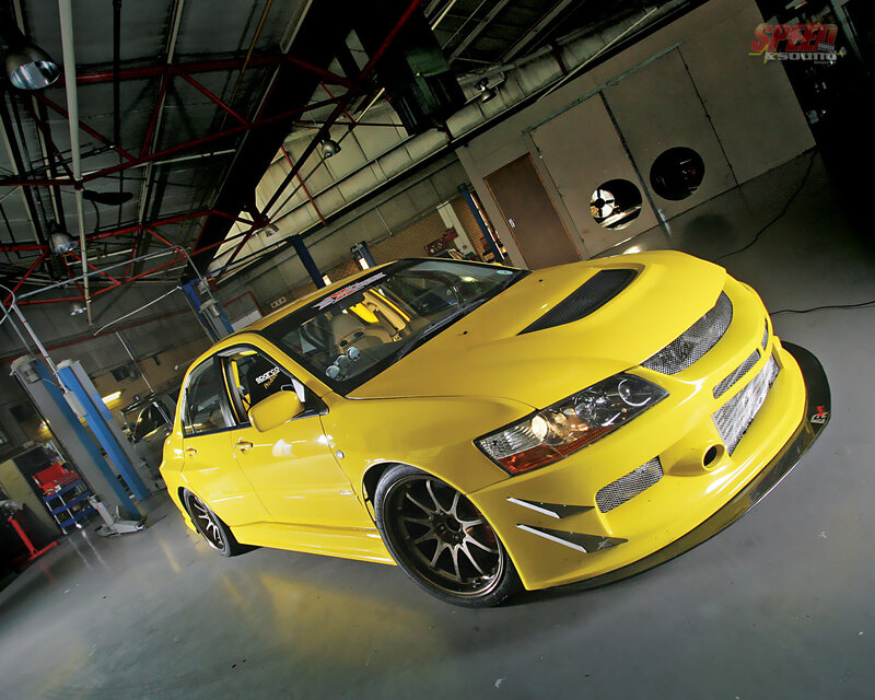 Yellow Modified Car — Dramatic, Photograph
