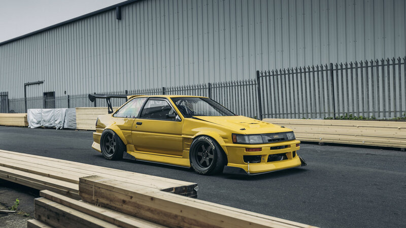 Yellow Modified Car — Industrial