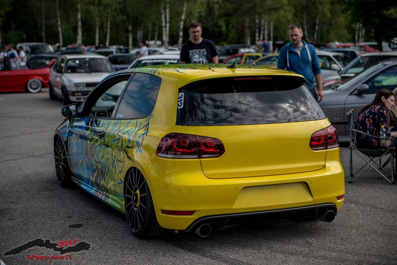 Yellow Modified Car — Outdoor