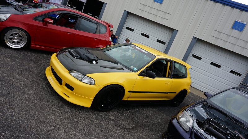 Yellow Modified Hatchback