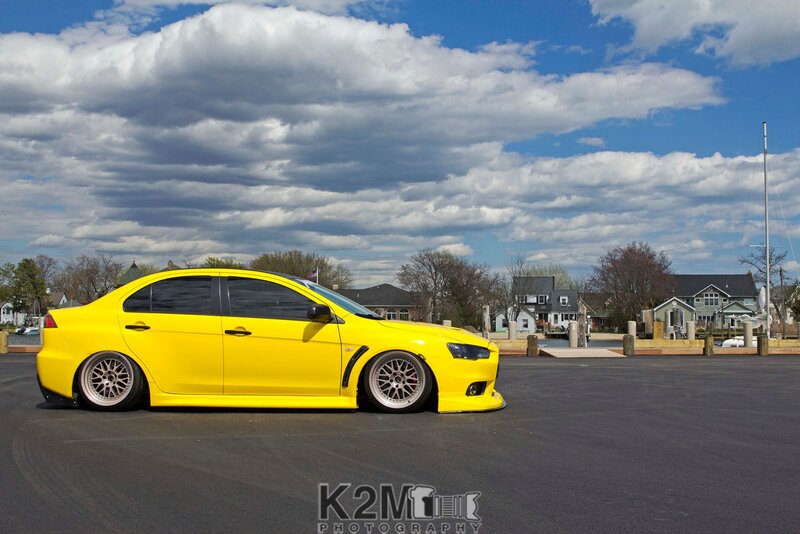 Yellow Modified Sedan — Dramatic, Afternoon