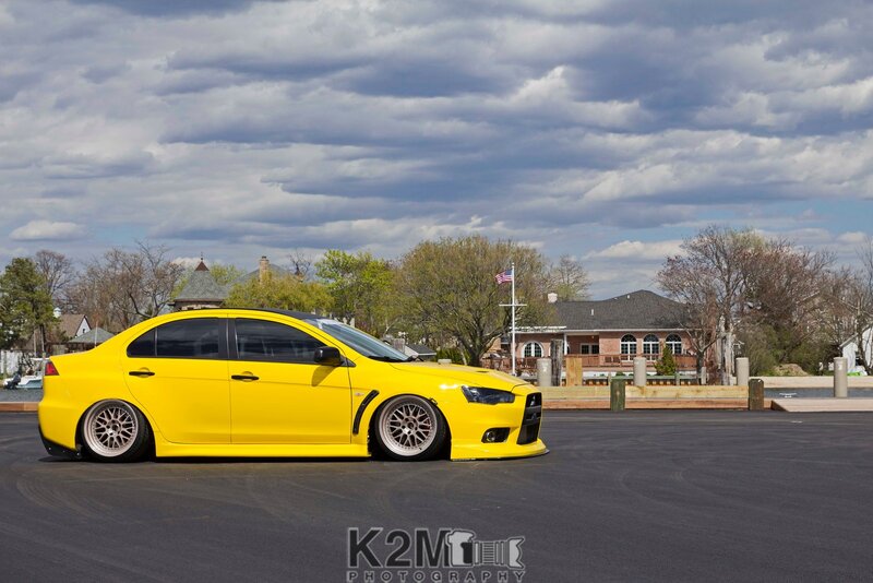 Yellow Modified Sedan — Dramatic, Spring