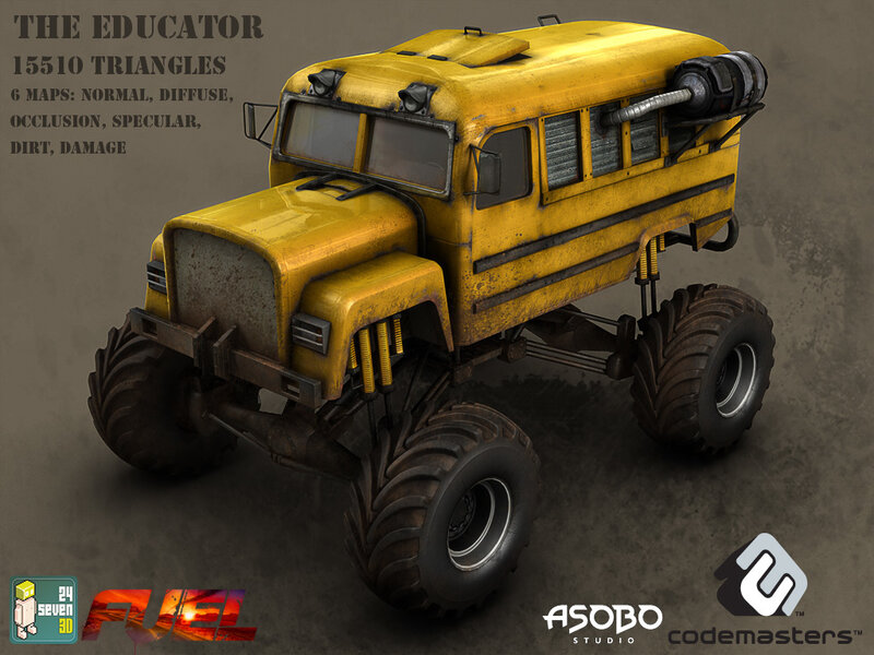 Yellow Monster Truck Bus
