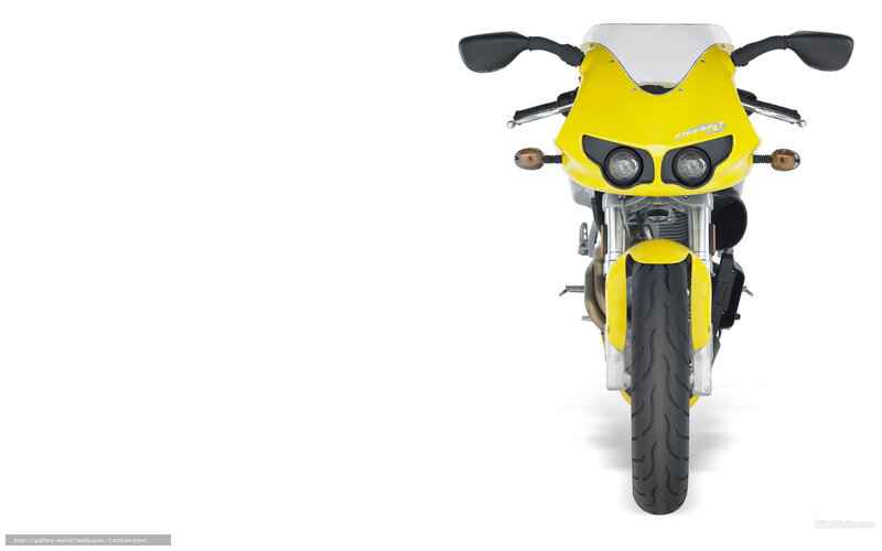 Yellow Motorcycle Front — Neutral, Photograph, Handlebars