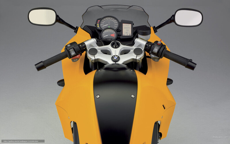 Yellow Motorcycle Front — Neutral, Photograph