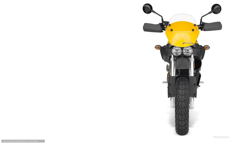 Yellow Motorcycle Front View — Neutral