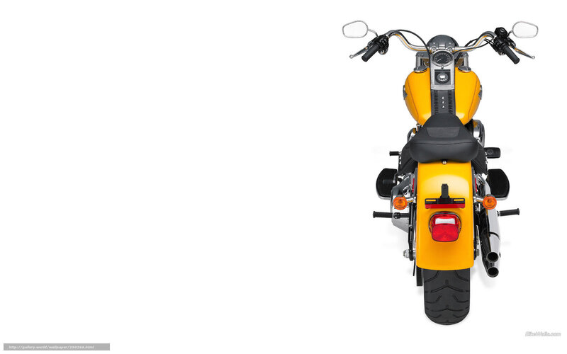 Yellow Motorcycle Rear View — Neutral