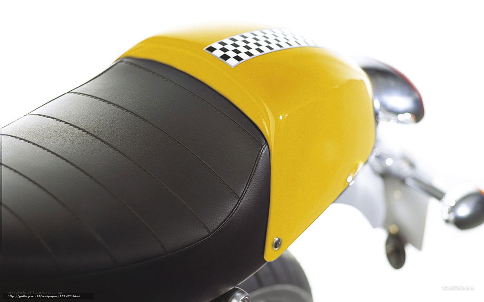 yellow motorcycle seat detail