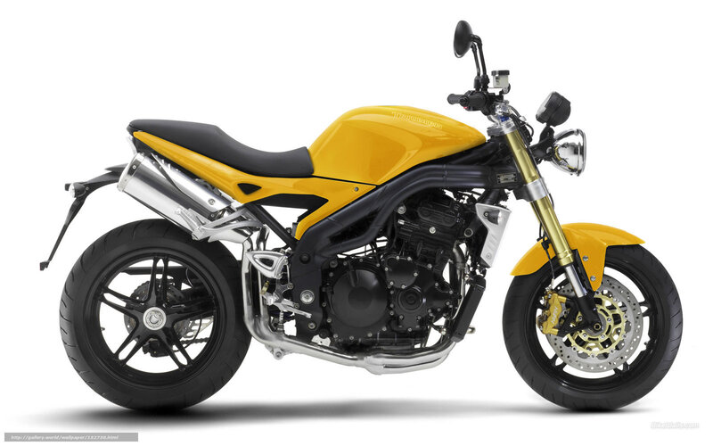 yellow motorcycle side view
