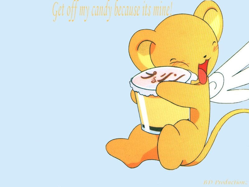 Yellow Mouse Holding Cup