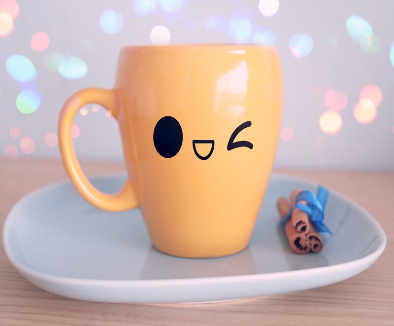 Yellow Mug with Face