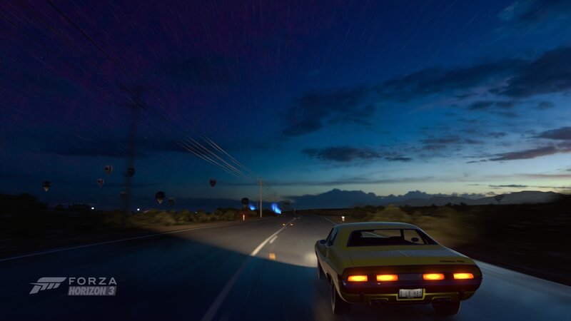 Yellow Muscle Car — Blue