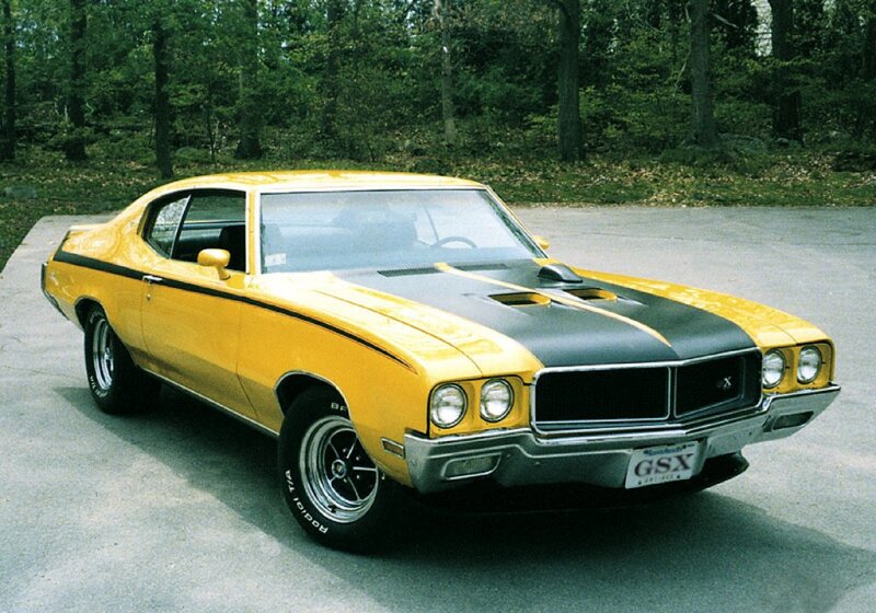 Yellow Muscle Car — Calm, Afternoon, Photograph, Trees, Pavement