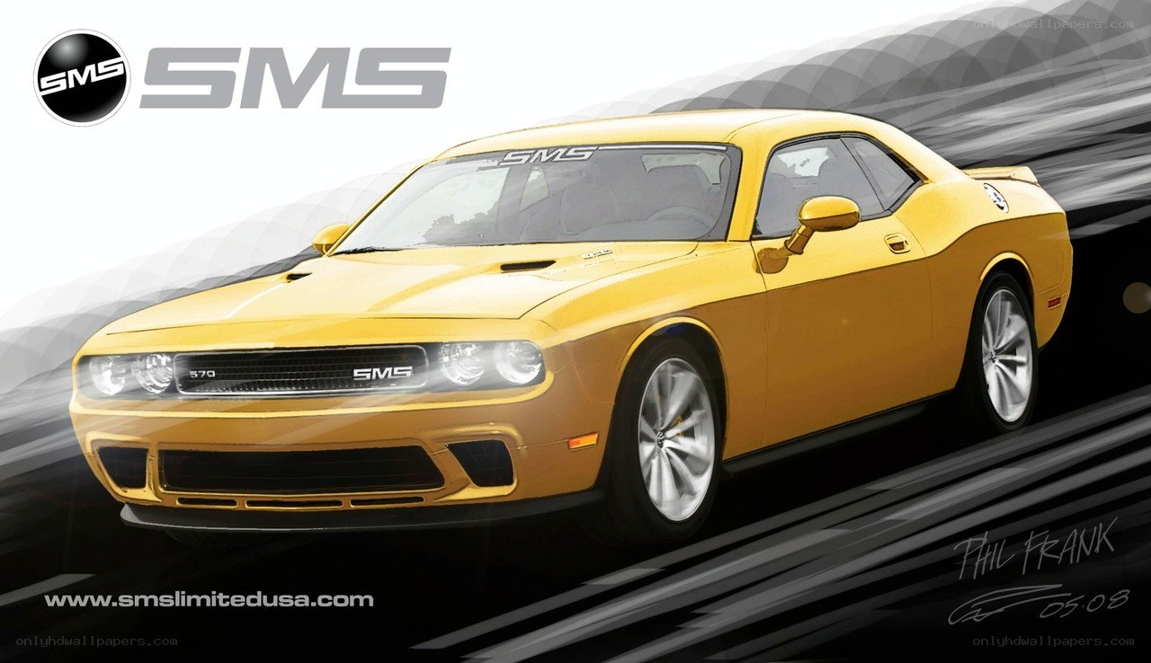 Yellow muscle car concept