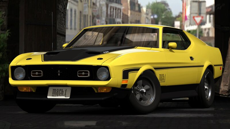 Yellow Muscle Car — Dramatic, Afternoon, 3d Render