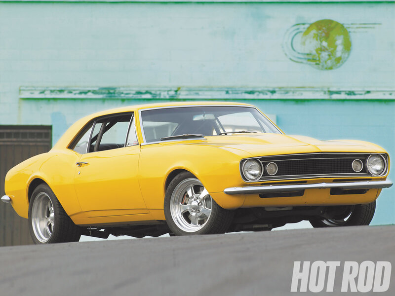 Yellow Muscle Car — Dramatic, Afternoon, Photograph, Wall