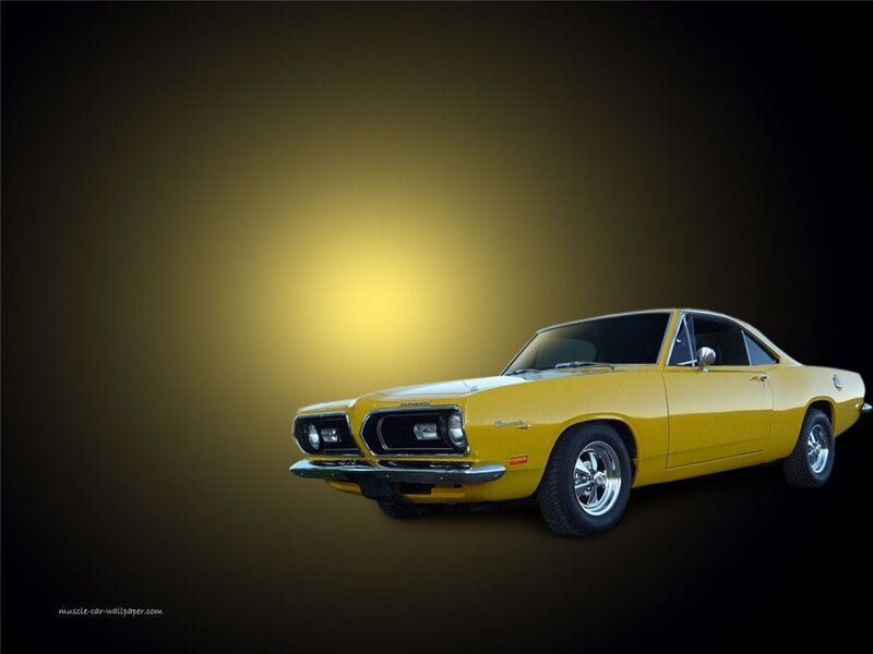 Yellow Muscle Car — Dramatic, Photograph, Headlights, Wheels