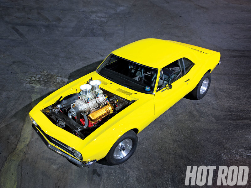 Yellow Muscle Car — Dramatic, Photograph