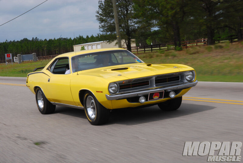 Yellow Muscle Car — Dynamic, Afternoon, Photograph