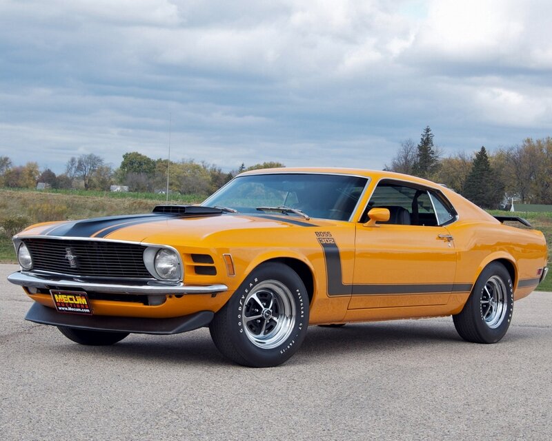 Yellow Muscle Car — Orange