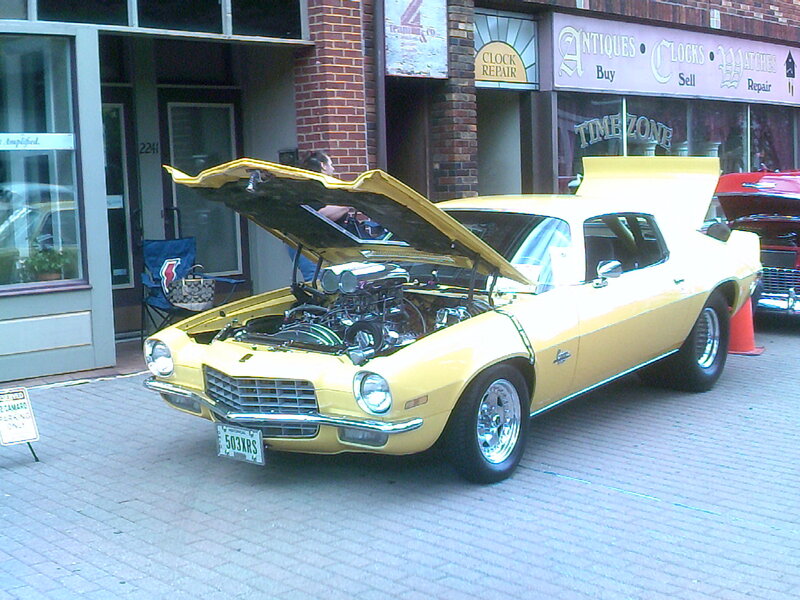 Yellow Muscle Car — Outdoor, Afternoon, Photograph