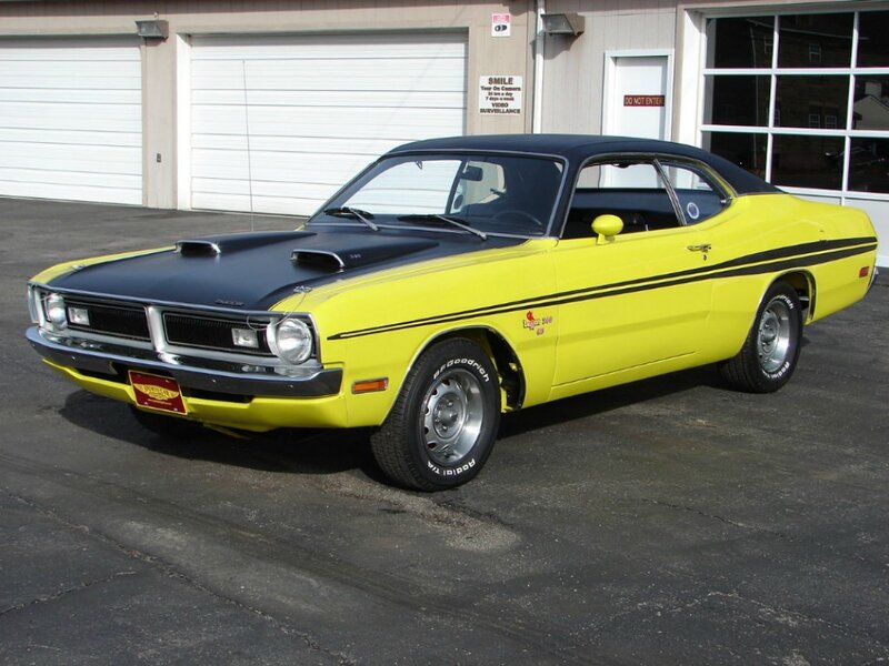 Yellow Muscle Car — Static, Afternoon