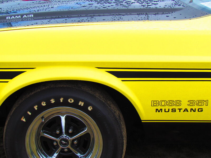 Yellow Mustang Car — Dramatic, Photograph