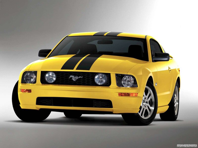 Yellow Mustang Car — Neutral, Photograph