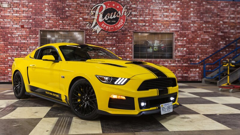 Yellow Mustang Car — Showroom