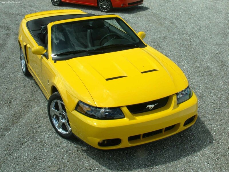 yellow mustang convertible
