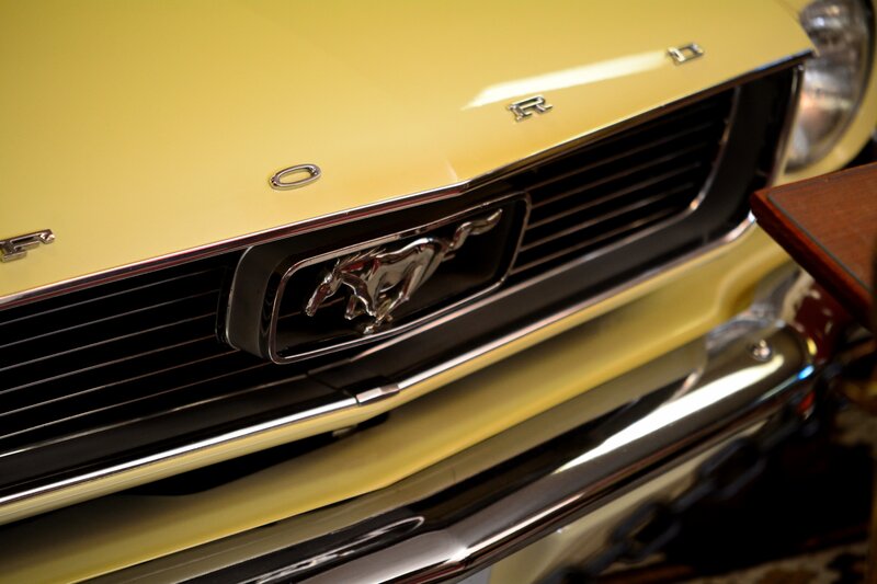 Yellow Mustang Grille
