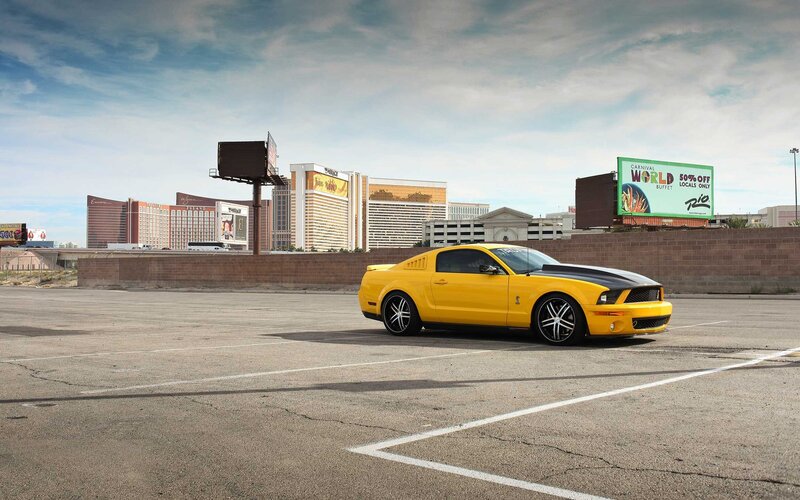 Yellow Mustang in Las Vegas