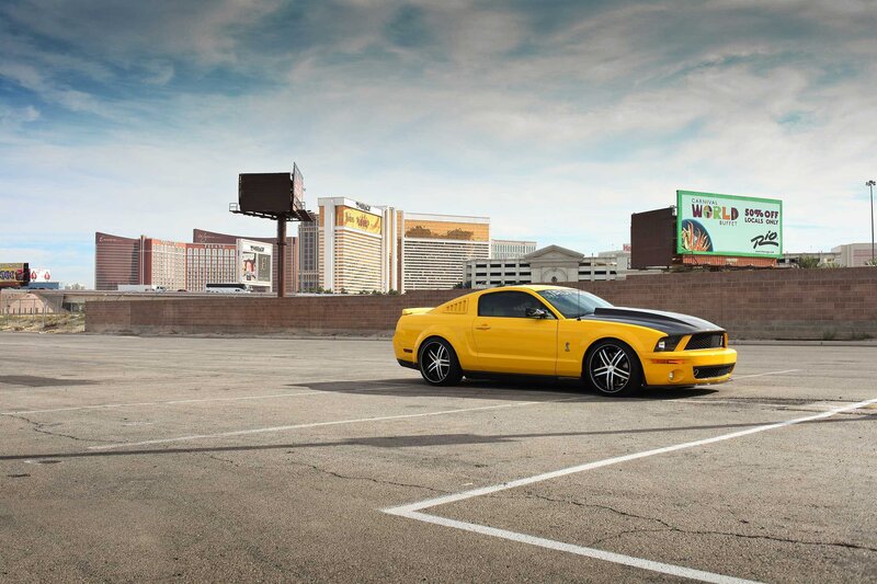 Yellow Mustang in Las Vegas