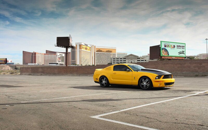 Yellow Mustang in Las Vegas