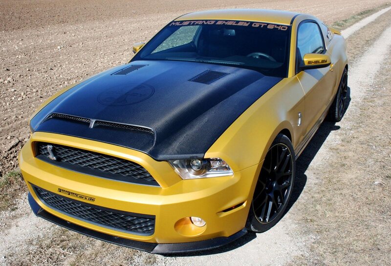yellow mustang shelby gt500