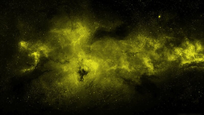 yellow nebula in space