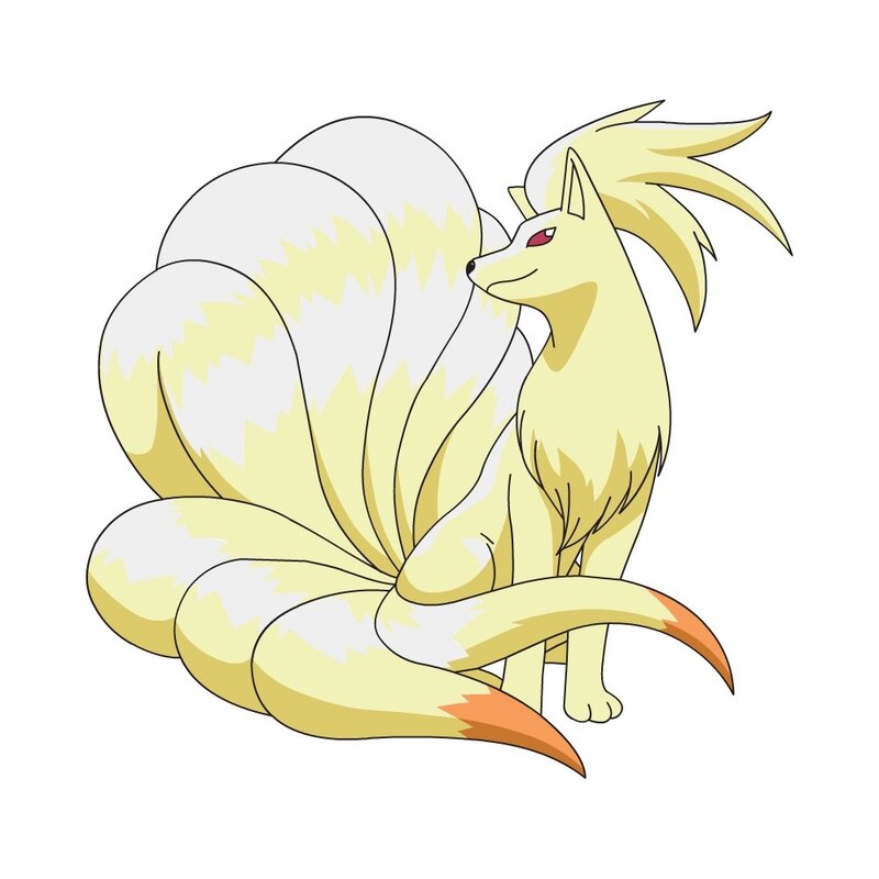 Yellow nine-tailed fox Pokémon