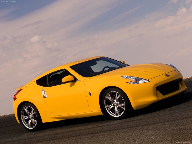 Yellow Nissan 370Z sports car