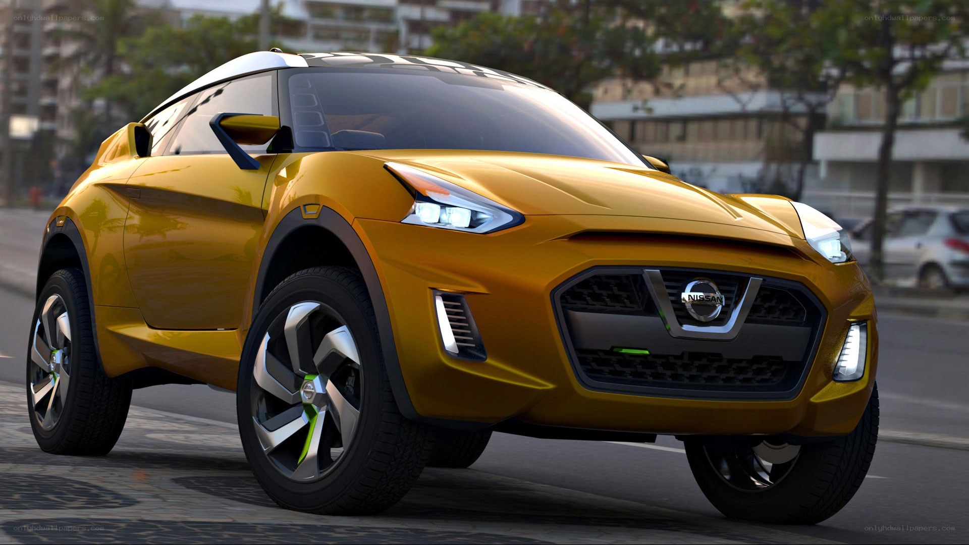 Yellow Nissan concept car