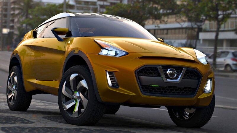 Yellow Nissan concept car