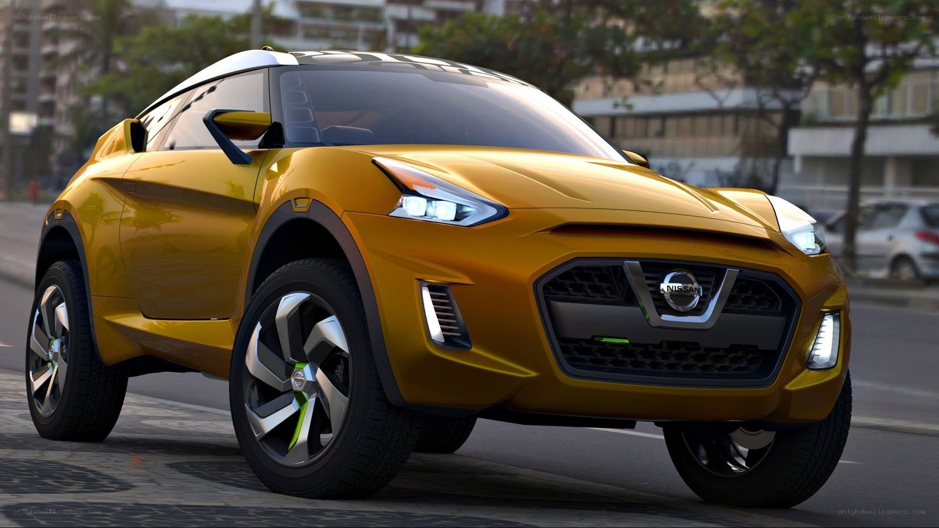 Yellow Nissan concept car