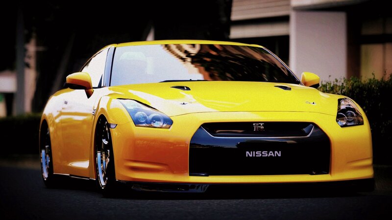 Yellow Nissan GT-R Car