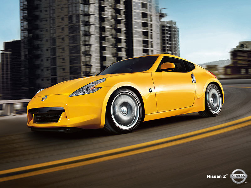 Yellow Nissan Z sports car