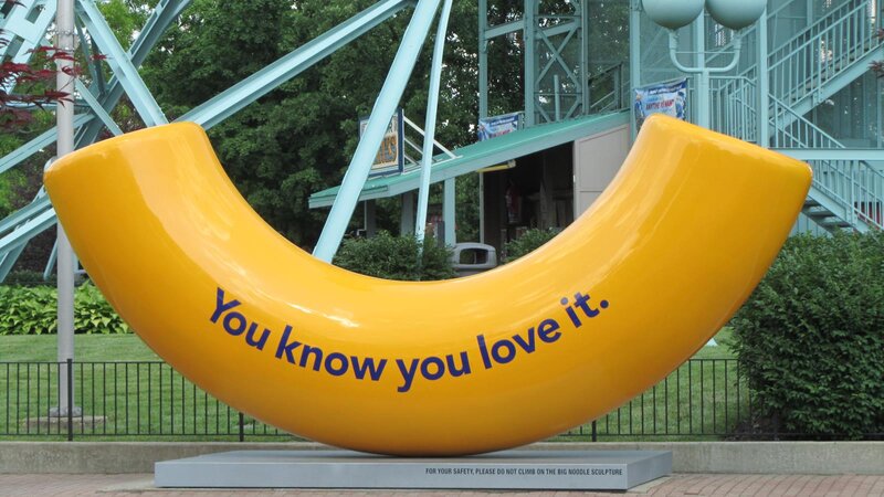 Yellow Noodle Sculpture