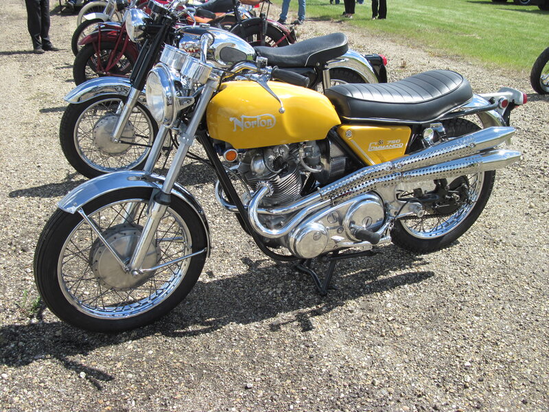 Yellow Norton Motorcycle