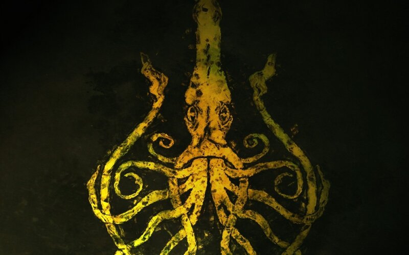 Yellow Octopus Creature — Dramatic