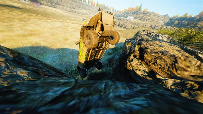 Yellow Off-road Vehicle — Brown, Dramatic